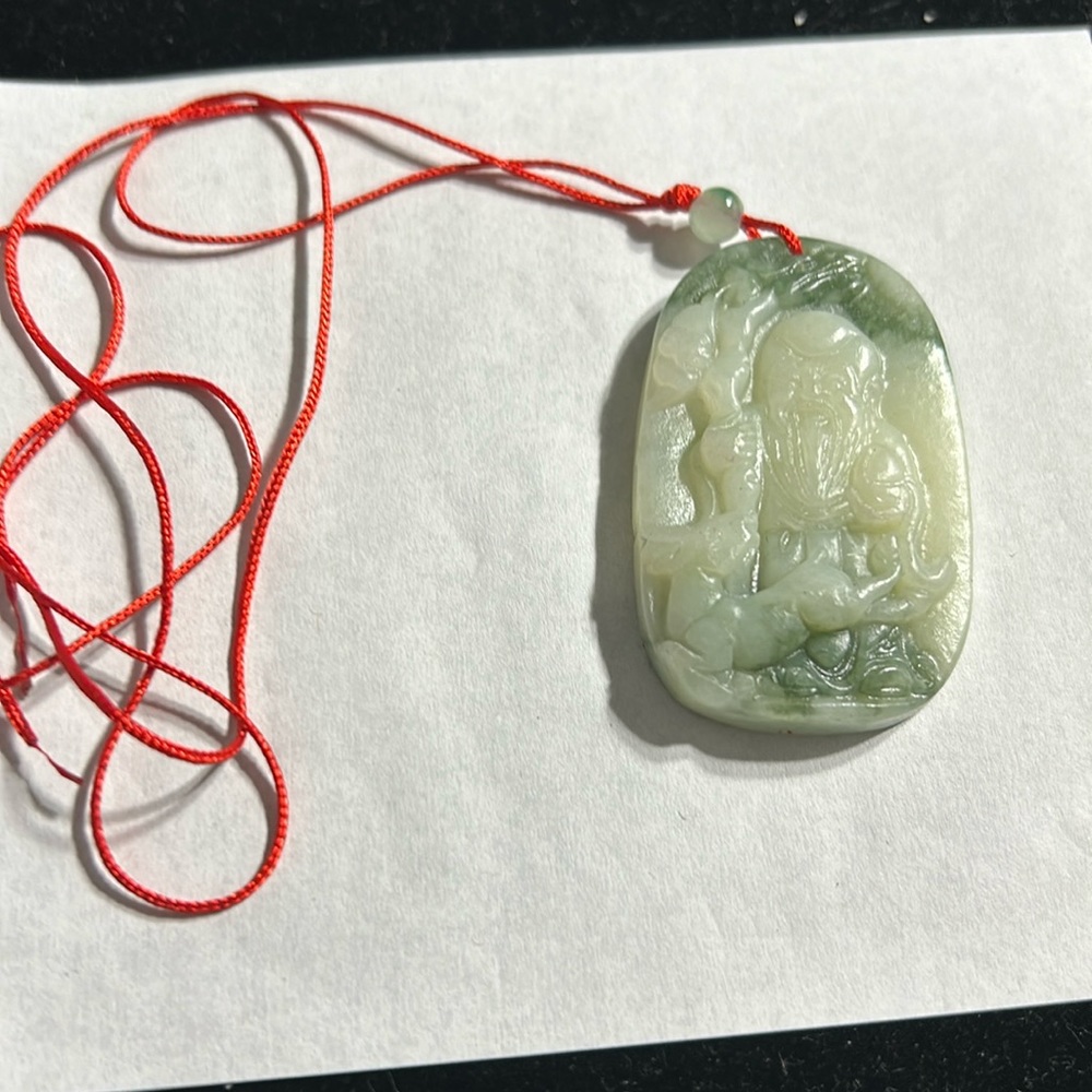 Wise man jade pendant